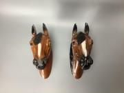 Две настенные головы лошади фарфор