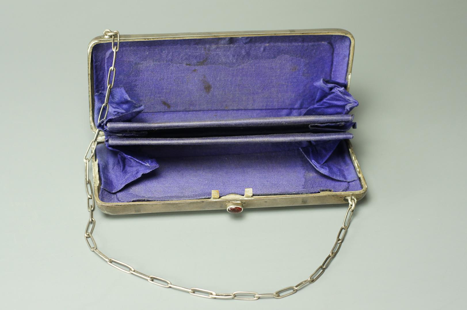 Кошелек сумочка серебряная на цепочке